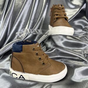 Nautica Palar Baby Toddler Dress Chukka Boots Sz 5 Lace Up Zipper Ankle Tan Fall